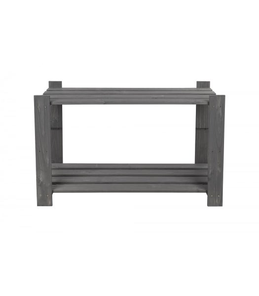 PROREGAL Holzregal Pinepeak HxBxT 50 x 80 x 38 cm 2 Fachboden 1,2 cm Dickes Kiefernholz Grau