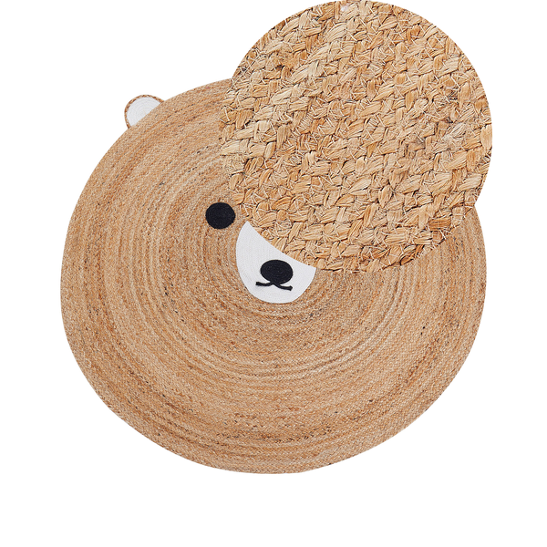Kinderteppich KOSALAR Beige ø 120 cm Jute