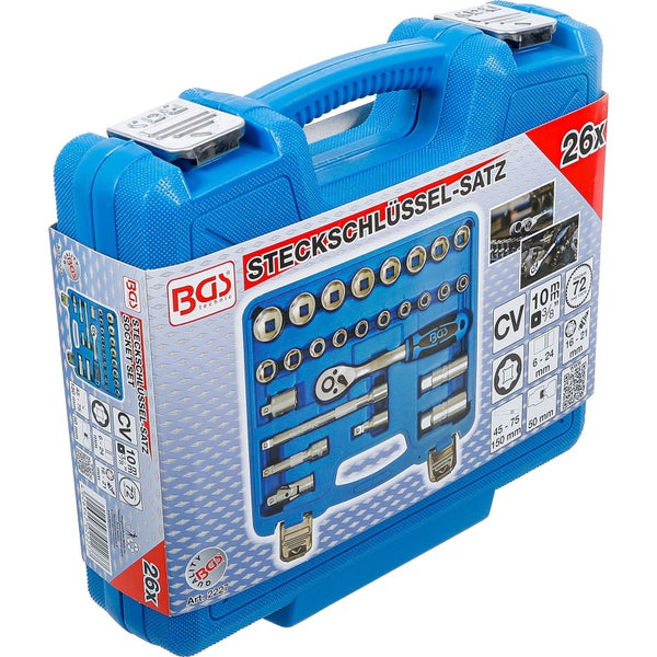 BGS Werkzeugkoffer mit Steckschlüsselsatz, 26-teilig