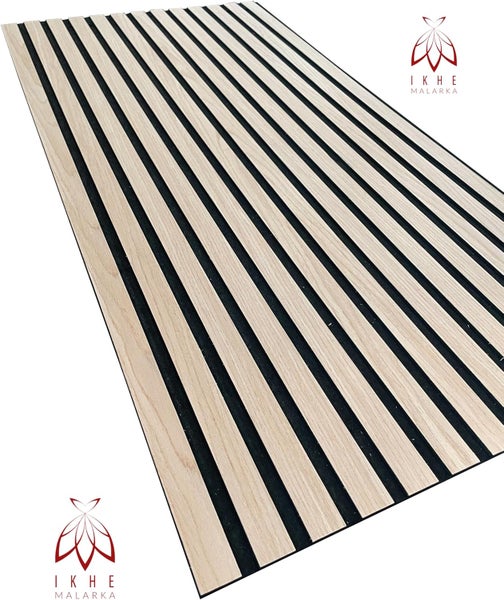 Leichte Lamellen - 3d Paneele 1mm Holz & 9mm PET Filz Wandpaneele Deckenpaneele Dekoren & Schalldämmung (11001B) 104x52cm - 0,54m²