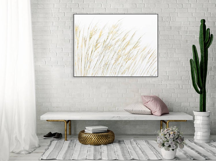 Handgemaltes Gemälde Acrylfarbe 100x75cm Beige