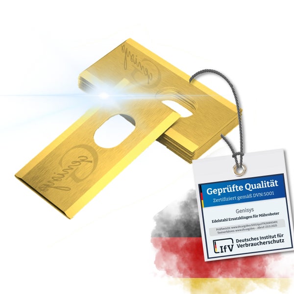 Ersatzklingen aus Edelstahl für Mähroboter mit Qualitätszeichen