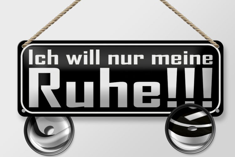 Blechschild Spruch 27x10cm Ich will nur meine Ruhe Dekoration