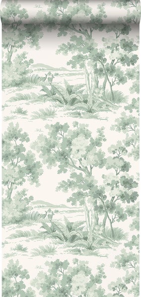 Tapete mit Bäumen und Rehen