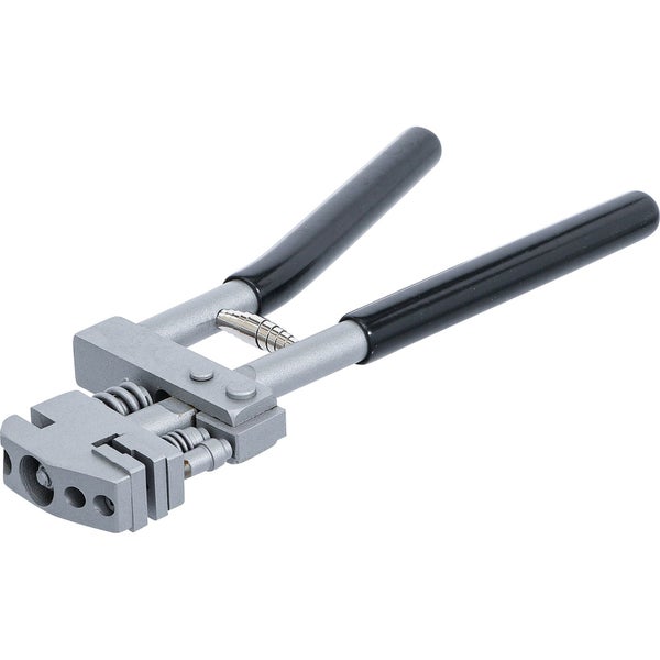 Crimpzange aus Metall mit Kunststoffgriffen