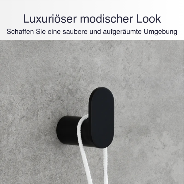 EAVY  Handtuchhaken Edelstahl Schwarz  Zum Bohren 2er Pack