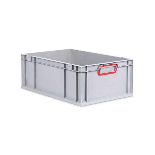 PROREGAL Eurobox Nextgen Color HxBxT 22 x 40 x 60 cm 44 Liter Griffe Rot Geschlossen Verstärkter Boden Eurobehälter Transportbox