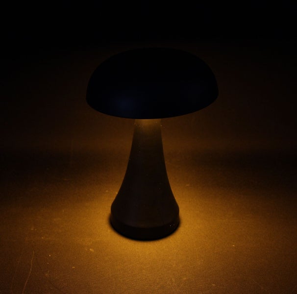 FRANK FLECHTWAREN | LED-Lampe Pilz, METALL, KUNSTSTOFF, 15,5 x 15,5 x 21,5 cm