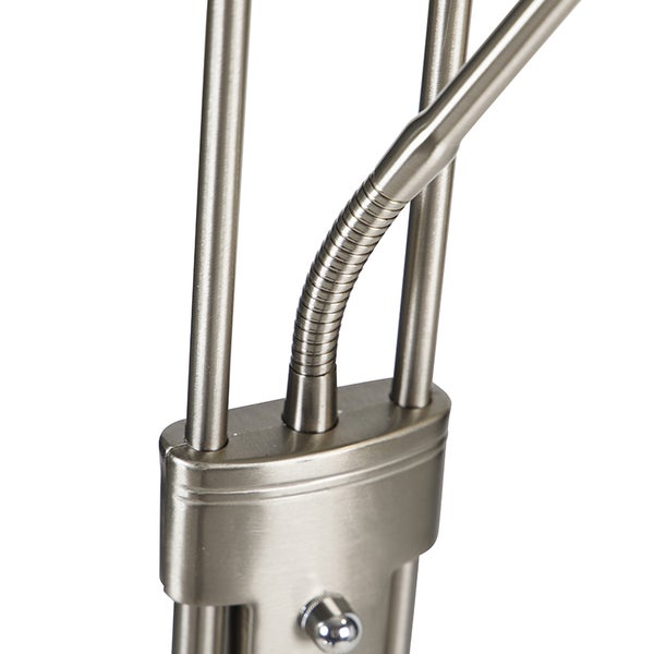 Detailansicht einer Stehlampe mit flexibler Halterung