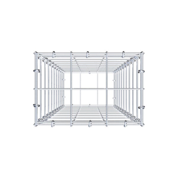 Gabione 100 cm x 30 cm x 20 cm (L x H x T), Maschenweite 10 cm x 10 cm, C-Ring