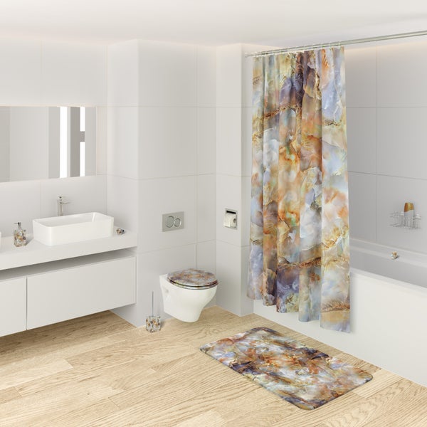 WC-Sitz Marmor Braun