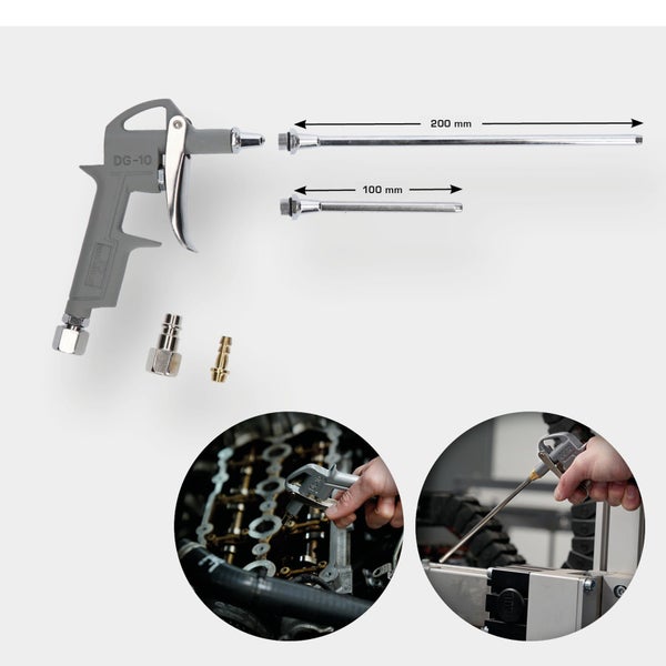 BRILLIANT TOOLS Druckluft-Ausblaspistole inklusive 3 Wechseldüsen - BT161103