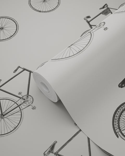 Tapetenrolle mit Fahrradmuster