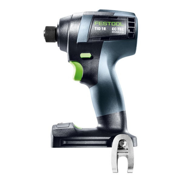 Festool Akku-Schlagschrauber TID 18 mit bürstenlosem EC-TEC Motor und Gürtelclip.