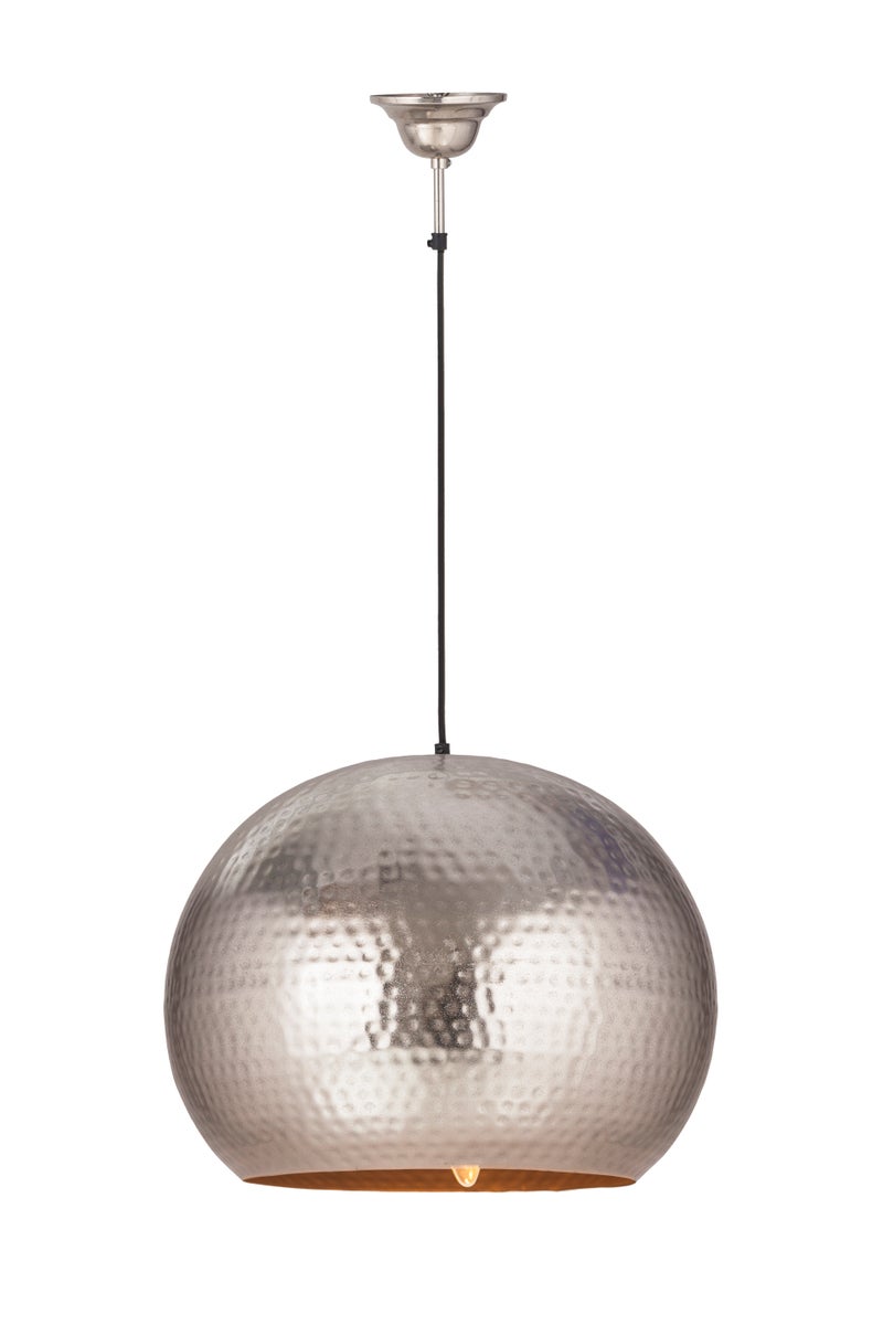 Loft Stil Hängelampe Industrielle Pendelleuchte Modern Silber 35 cm | Wohnzimmer Esszimmer Leuchte