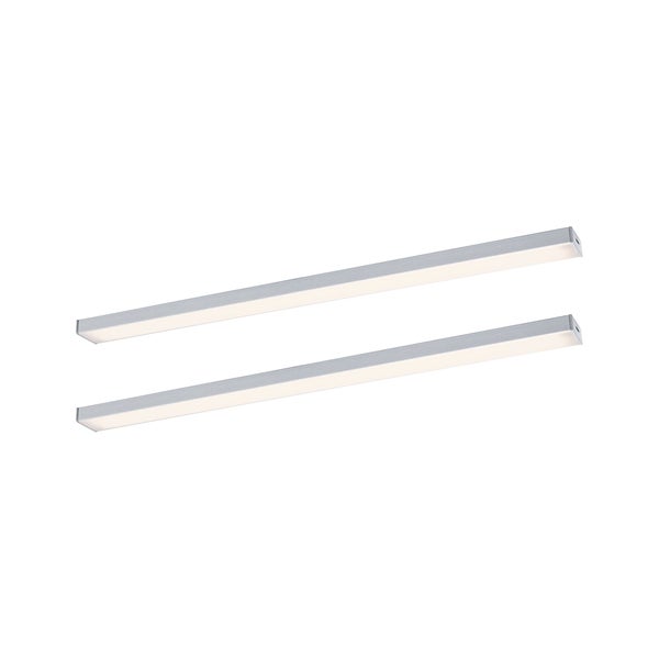 LED Unterschrankleuchte Inline Erweiterungsset 3000K dimmbar 2x4W 350x26mm 2x350lm 24V Chrom matt