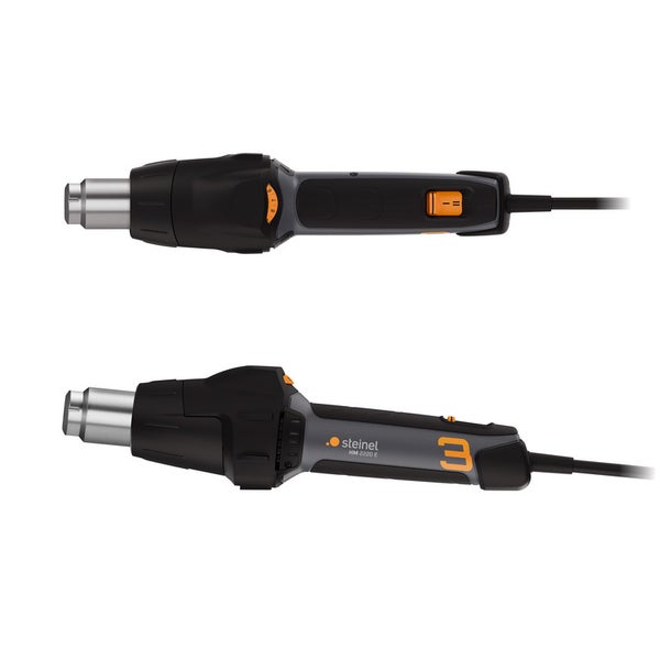 Mehrere Steinel Heissluftpistolen auf einer Arbeitsfläche