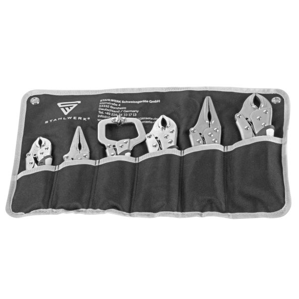 STAHLWERK Gripzangen Set 6-teilig Klemmbereich einstellbar