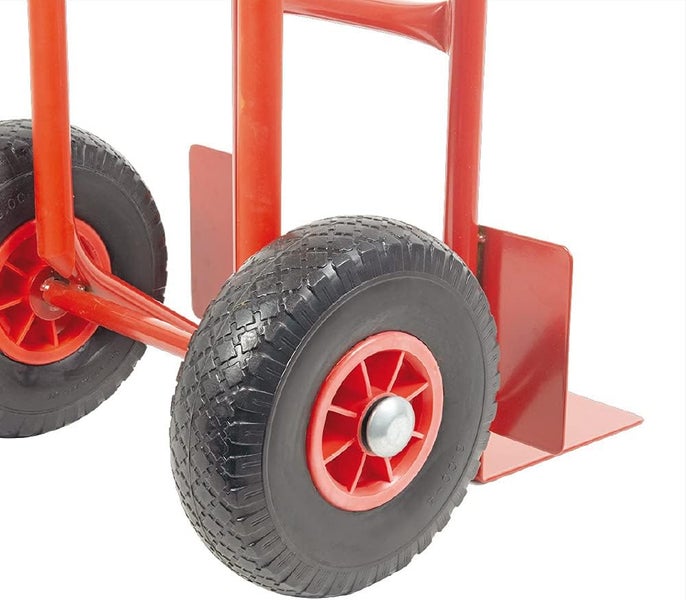 Sackkarre Trestles S04 Stahl | Treppensackkarre mit PU-Rädern & 250 kg Tragkraft | Rot | Profi-Transporthilfe Made in EU