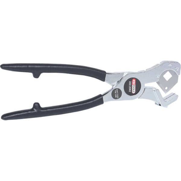 KS Tools Rohr- und Schlauchschneider aus Metall mit schwarzen Griffen zum Trennen von Kunststoffrohren.