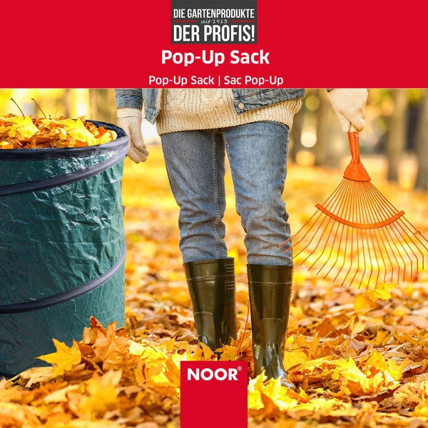 Gartenabfallsack POP-UP - 100 Liter - Grün - Gartensack selbststehend und faltbar - reißfester Laubsack zum Transport von Gartenabfällen