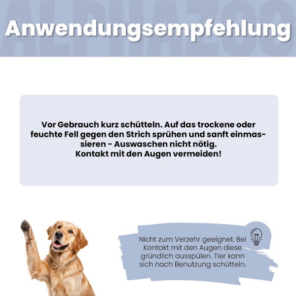 Anwendungsempfehlung mit Hinweisen zur Anwendung des Produkts.