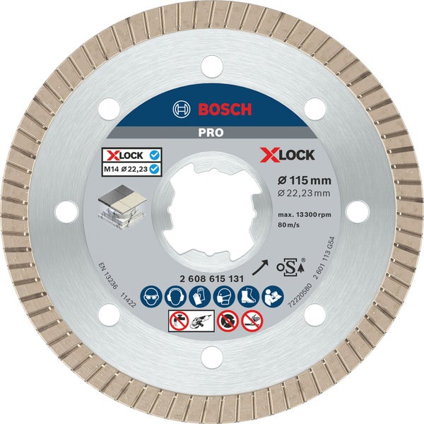 Bosch Pro X-Lock Trennscheibe Durchmesser 115 Millimeter