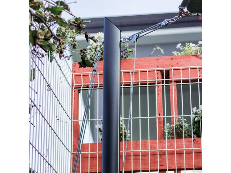 Mast Sonnensegel Anthracite Mit Standfuß 75° - Maanta® Ulisse