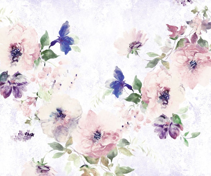 Blumenmuster Tapete mit floralem Design