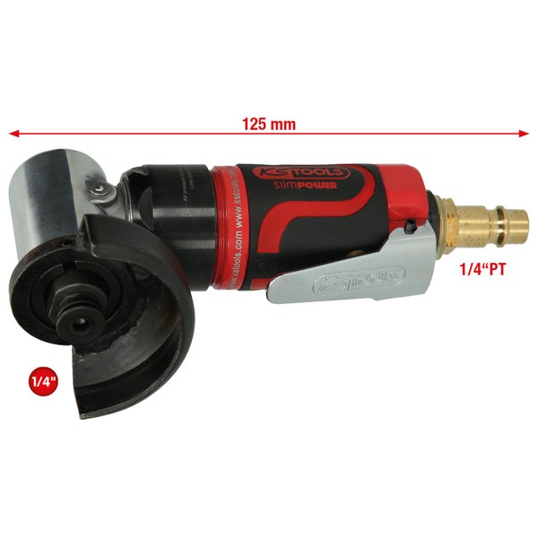 KS Tools SlimPOWER Winkelschleifer mit 125 mm Länge und 1/4 Zoll Anschluss
