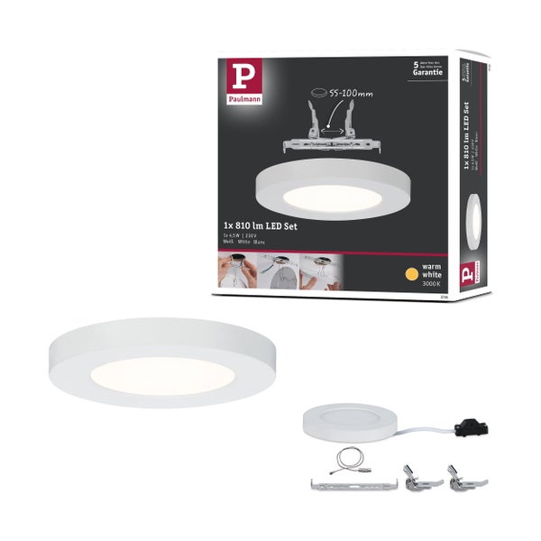 Paulmann LED Einbauleuchte Set mit Montagezubehör und Verpackung