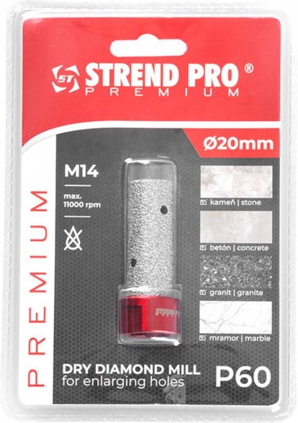PROREGAL Diamant Lochvergrößerer Premium Crystal 20 mm für Fliesen Glas Feinsteinzeug Keramik Winkelschleifer Flex M14