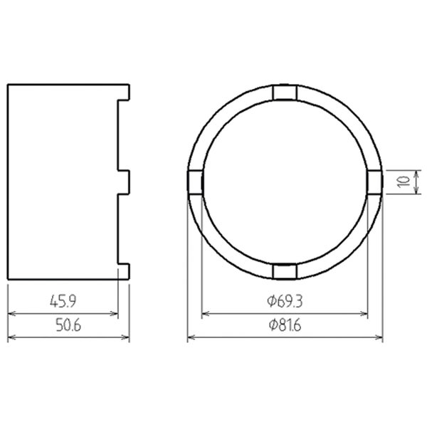Schleifscheibe mit 150 Millimeter Durchmesser