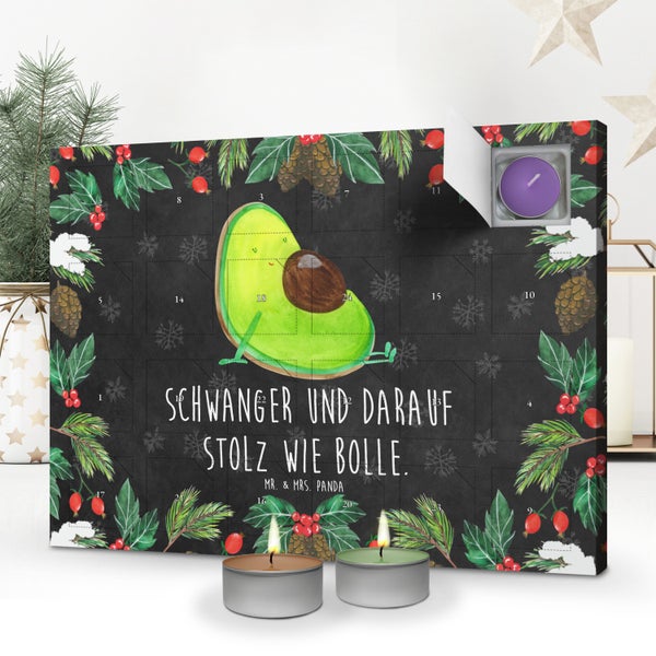 Mr. & Mrs. Panda Duftkerzen Adventskalender Avocado Schwangerschaft - Schwarz