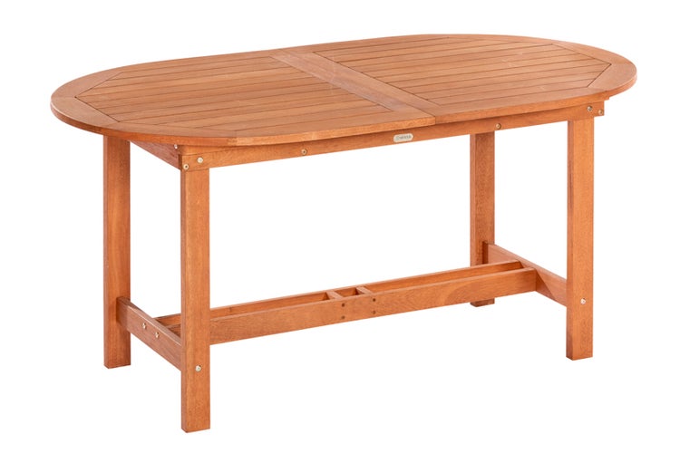 Ovaler Gartentisch aus Holz