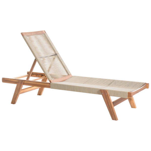 Sonnenliege PROSSEDI Akazienholz Beige