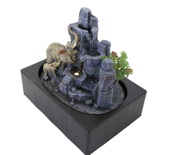 Zimmerbrunnen Tischbrunnen FoElefante Led 28,8 x 26 x 20,5 cm 11116