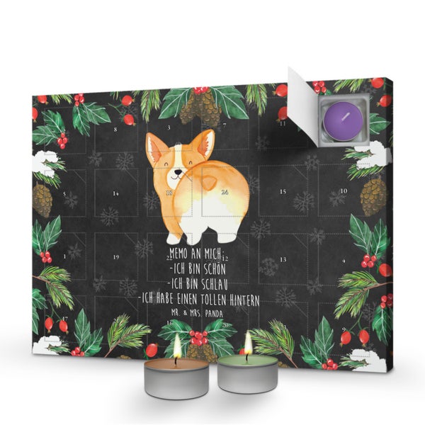 Mr. & Mrs. Panda Duftkerzen Adventskalender Corgi Po - Schwarz