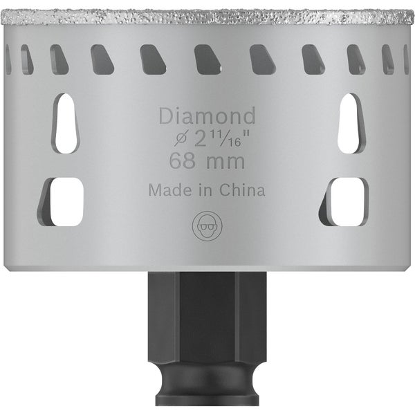 Diamantbohrkrone mit einem Durchmesser von 68 Millimetern