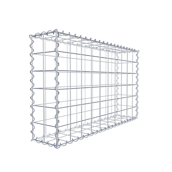 Gabione 100 cm x 60 cm x 20 cm (L x H x T), Maschenweite 10 cm x 10 cm, Spirale