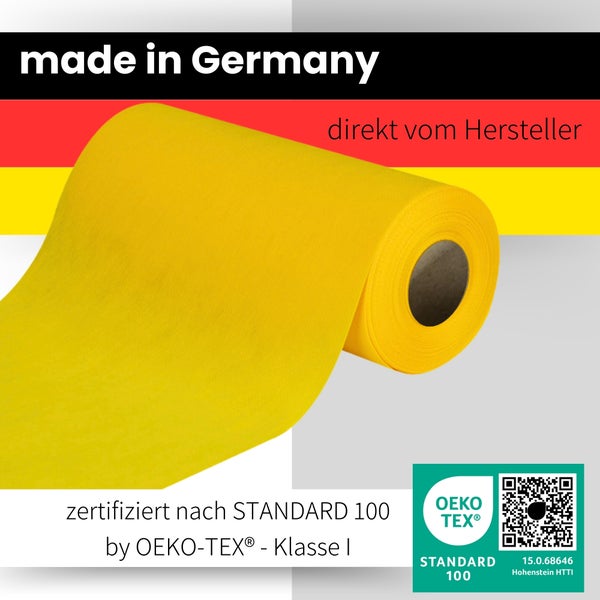 Sensalux Tischläufer, Länge: 25m, stoffähnliches Vlies, Breite: 30cm, Gelb