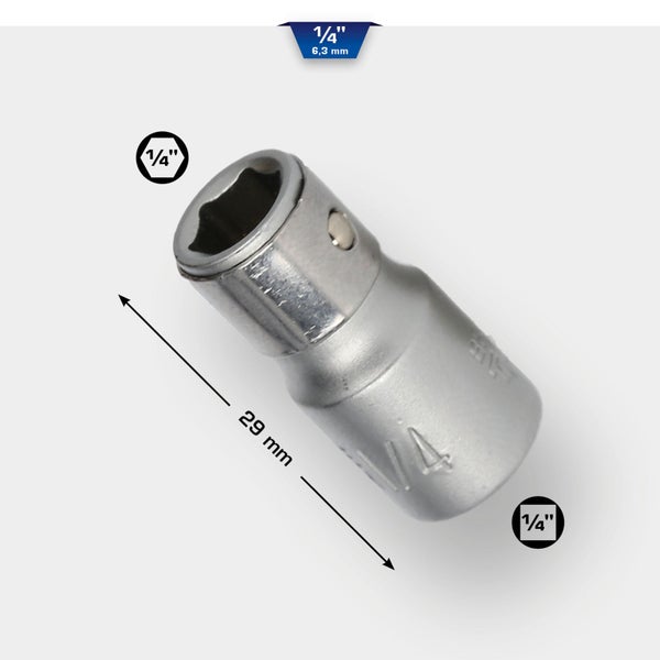 Steckschlüssel-Einsatz aus Chrom-Vanadium-Stahl