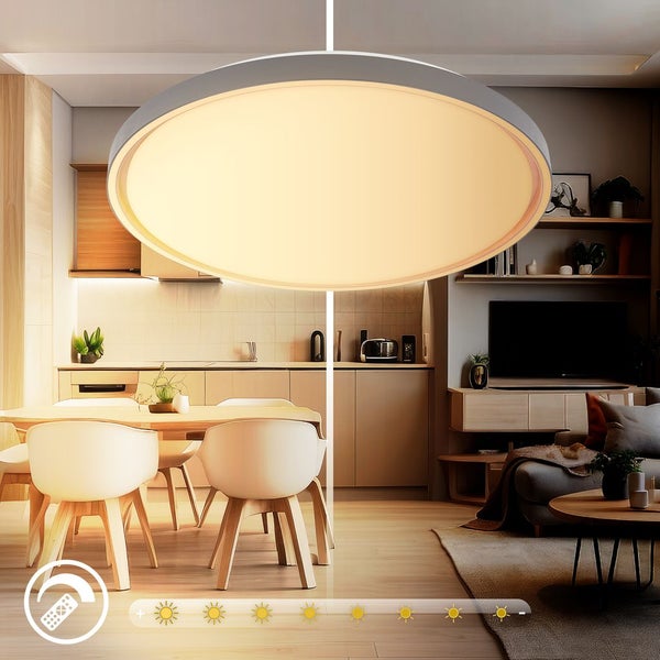 LED Deckenlampe Deckenleuchte Wohnzimmer Dimmbar Fernbedienung CCT Flur
