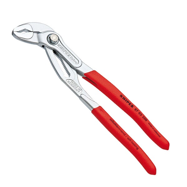 Knipex Cobra Wasserpumpenzange mit roten Griffen