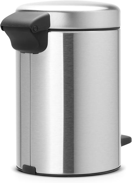 Brabantia Klassischer Tretmülleimer Mit Soft Verschluss 3 Liter HxBxT 26,4 x 16,8 x 23,5 cm Metall Edelstahl Matt