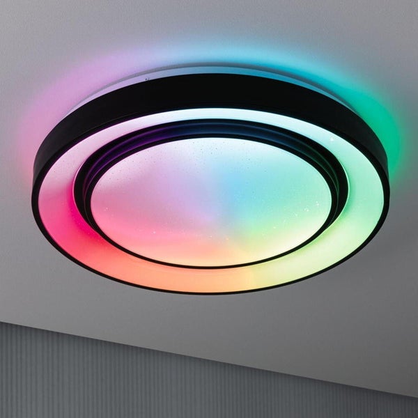 LED Deckenleuchte Rainbow RGBW in Schwarz und Weiß 2x19,25W 4750lm