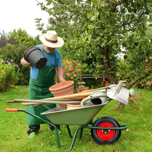 ECD Germany 4er Set Schubkarrenrad luftbereift mit Achse, 4.80/4.00-8, Ø 390 mm, 95 mm Breite, 200 kg, Reifen mit Stahlfelge Rot, Luftrad Ersatzrad, Pneumatische Rad für Schubkarre und Gartenkarren