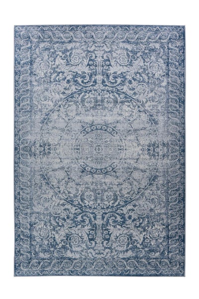 Flachflor Teppich Serenique Blau Vintage-Design, Used-Look, Orientalisch 160 x 230 cm