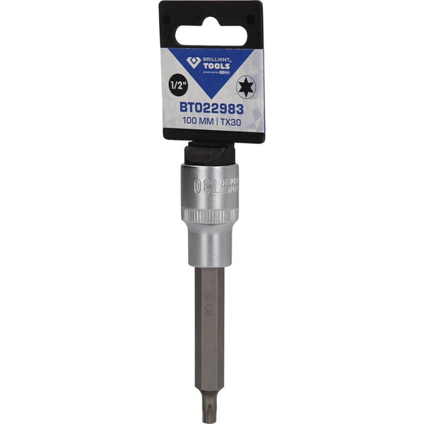 BRILLIANT TOOLS 1/2 Torx-Bit-Stecknuss 100 mm lang T30 - BT022983