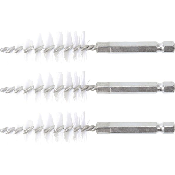 BGS Nylonbürste 18 mm Antrieb Außensechskant 6,3 mm (1/4) 3tlg. - 3078-18-N